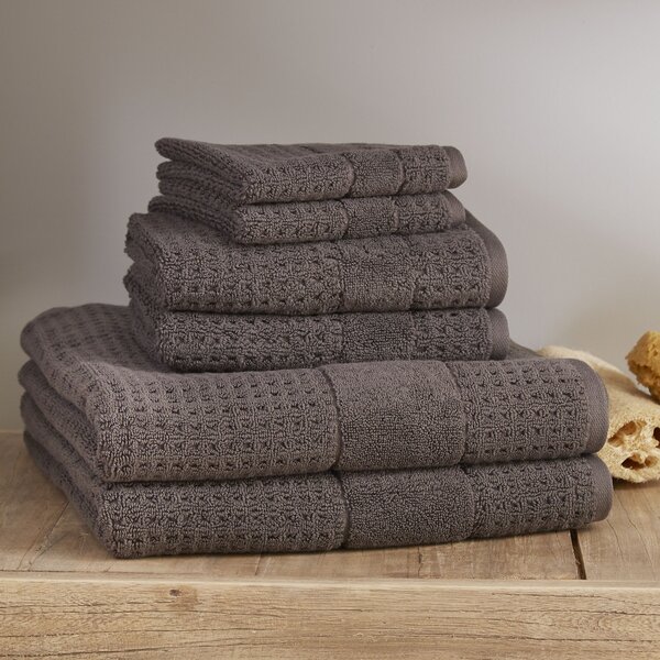 Devon 6 Piece Turkish Cotton Towel Set AllModern Color: Latte