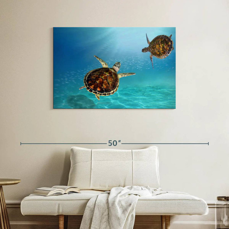 Brampt Underwater Hawksbill Turtles, 26" H x 39" W