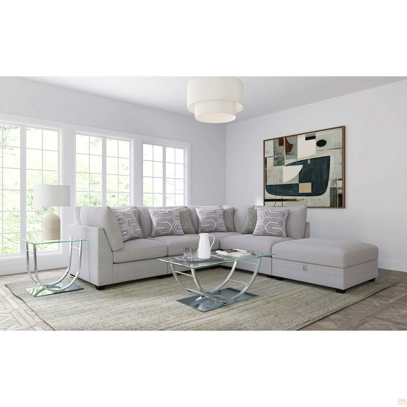 5-Piece Upholstered Sectional Sofa