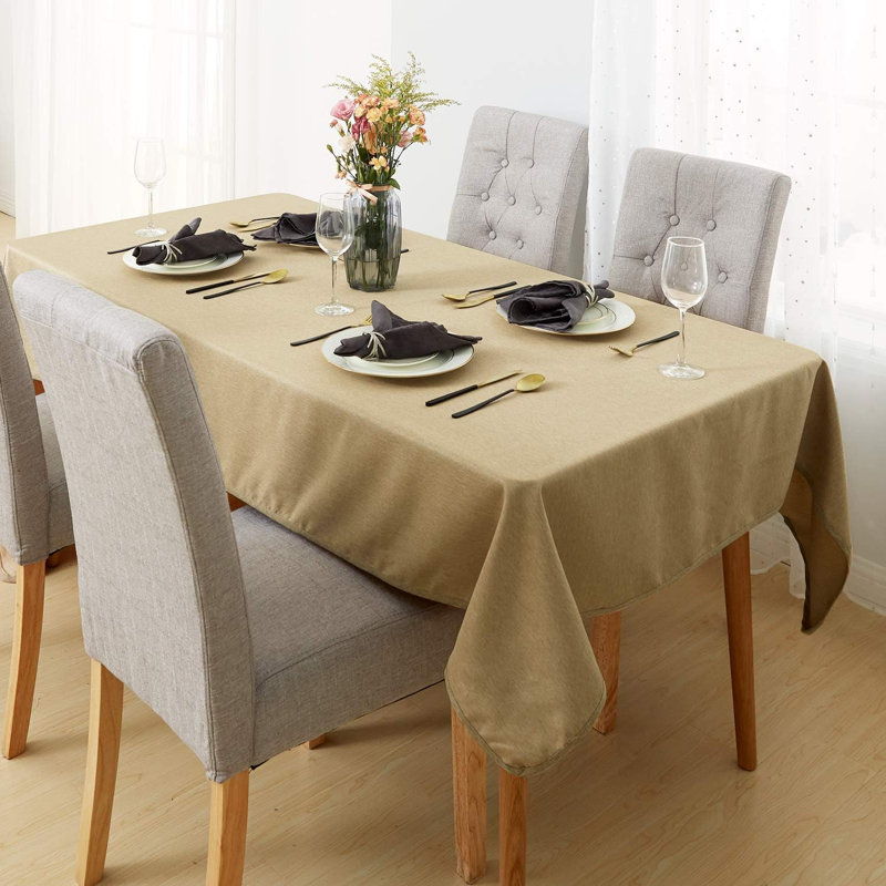 Ottice Tablecloth, 140cm W x 240cm L, Taupe