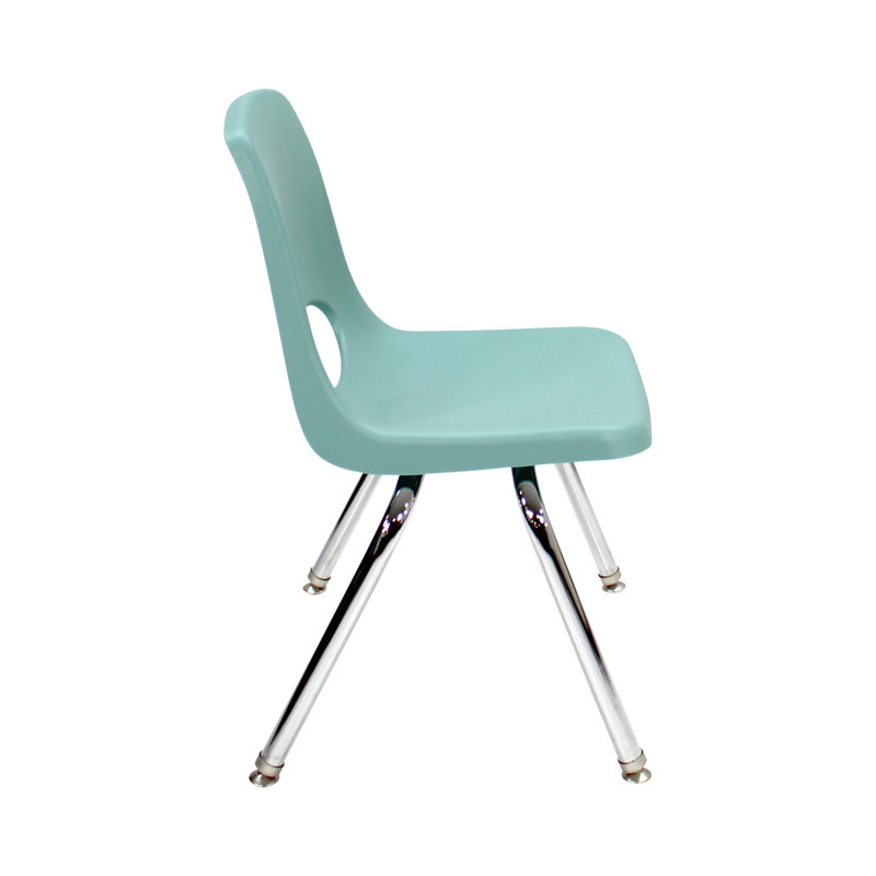 Chaise de classe empilable, 12", Écume de mer, écume de mer, Coulisses à billes