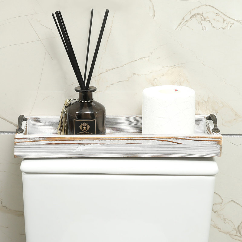 Bathroom Accessory Tray, Whitewashed