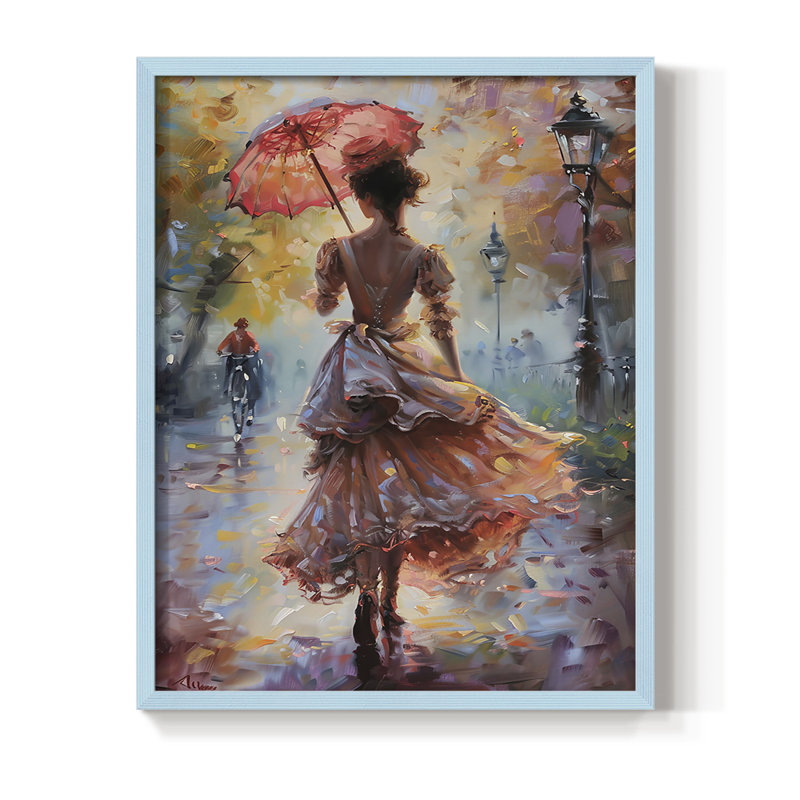 Reproduction encadrée WOMEN Series DCL XXVII - bois massif, H 21 po x l 17 po, Bleu