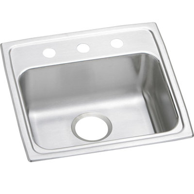 Lustertone Classic 19.5" L x 19" W Drop-In Kitchen Sink