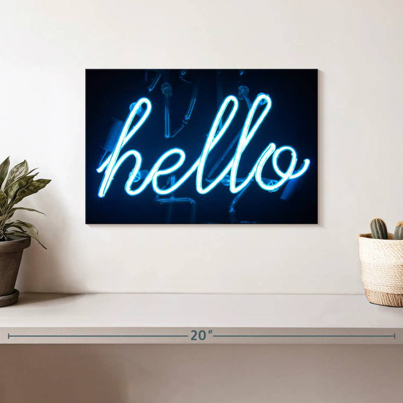 Tergel Hello Neon Sign, 8" H x 12" W