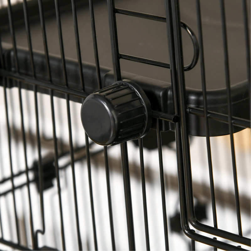 Cage pour petits animaux avec roulettes, cage à lapin portable à 6 niveaux