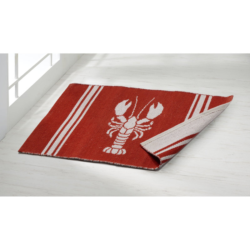 Jacquard homard tissé à la main réversible 20 po x 30 po