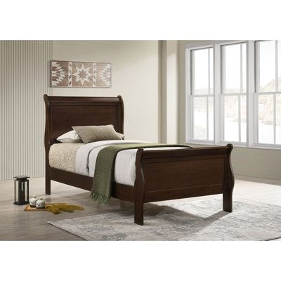 Cappuccino Twin Sleigh Bed