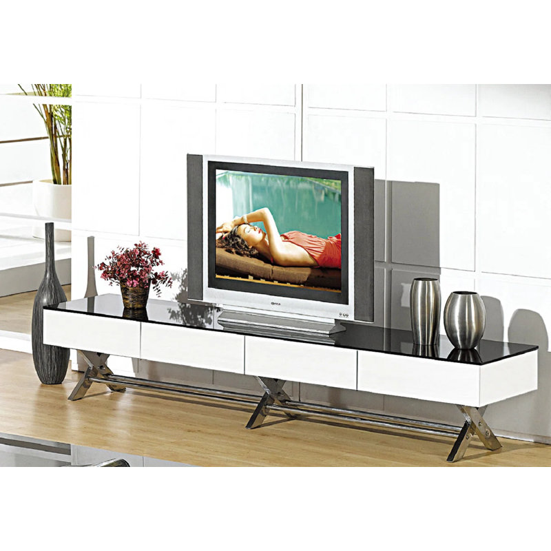 Breyton TV Stand for TVs, White/Black