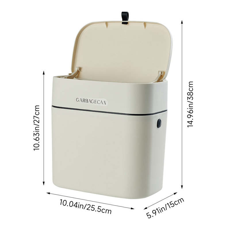 Takevia PP Open Kitchen Trash Can - 8L