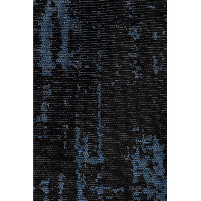 Rapture Black Blue Luxury Area Rug, Rectangle 7'10" x 11'2"