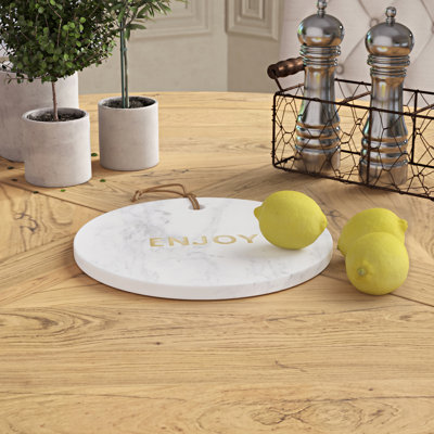 Artesá Round White Marble Cheese Board