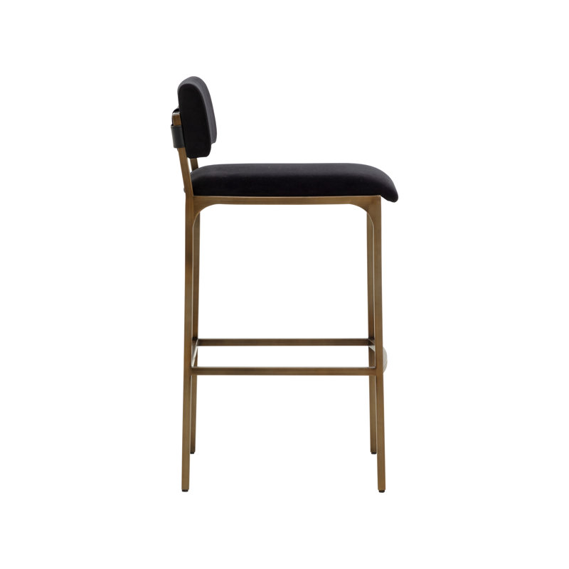 Mori Upholstered Stool with Metal Frame