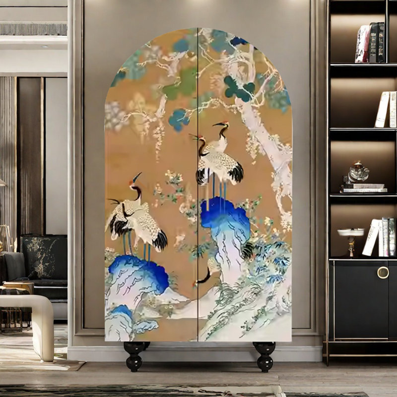 Armoire de rangement à double porte arquée
