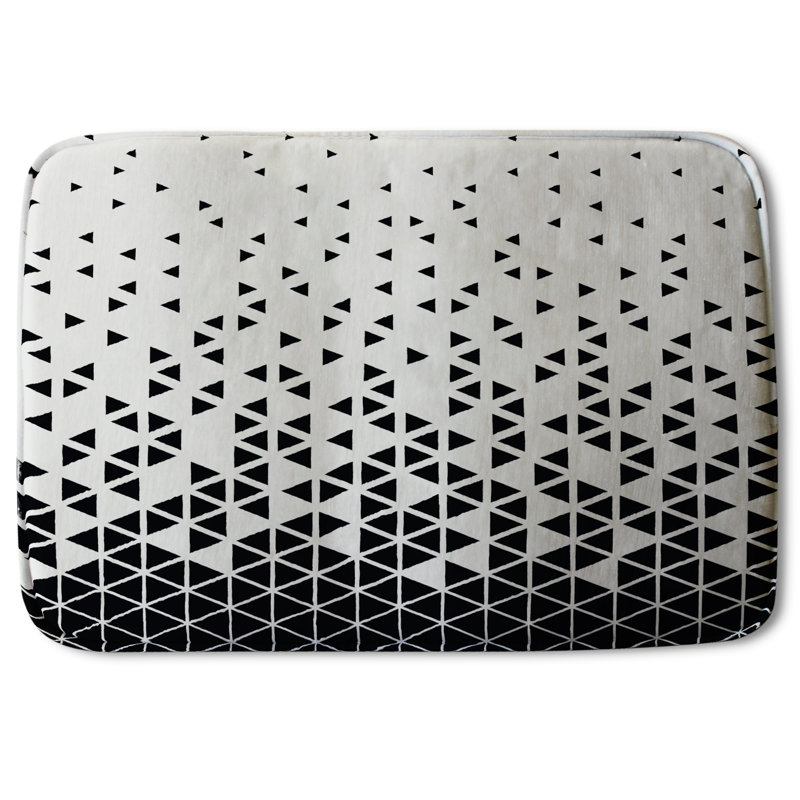 Key Non-Slip Bath Rug, Geometric Halftone Drift
