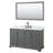 Deborah 60'' Single Bathroom Vanity with Marble Top