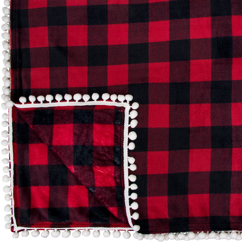  Couverture en molleton pelucheux super doux et léger, 50 po x 60 po, Rouge