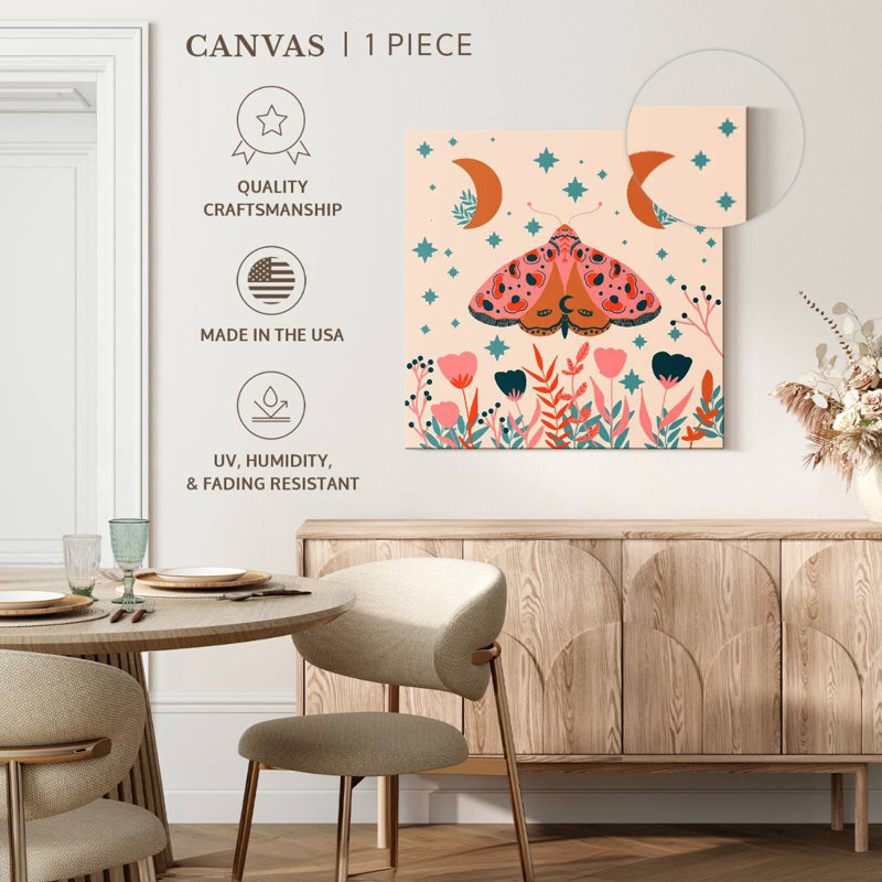 Brampt Moon And Moth, 33'' H x 33'' W