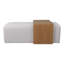  Repose-pieds rectangulaire avec accents en bois Mylas