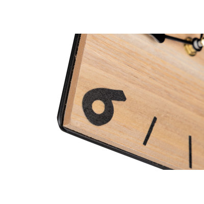 Analog Mechanical Tabletop Clock in Brown/Black