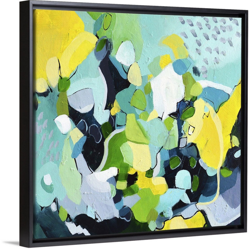 «Dinner Party I» par TA Marrison - reproduction sur toile, Cadre noir, H 32 po x l 32 po x P 1,75 po