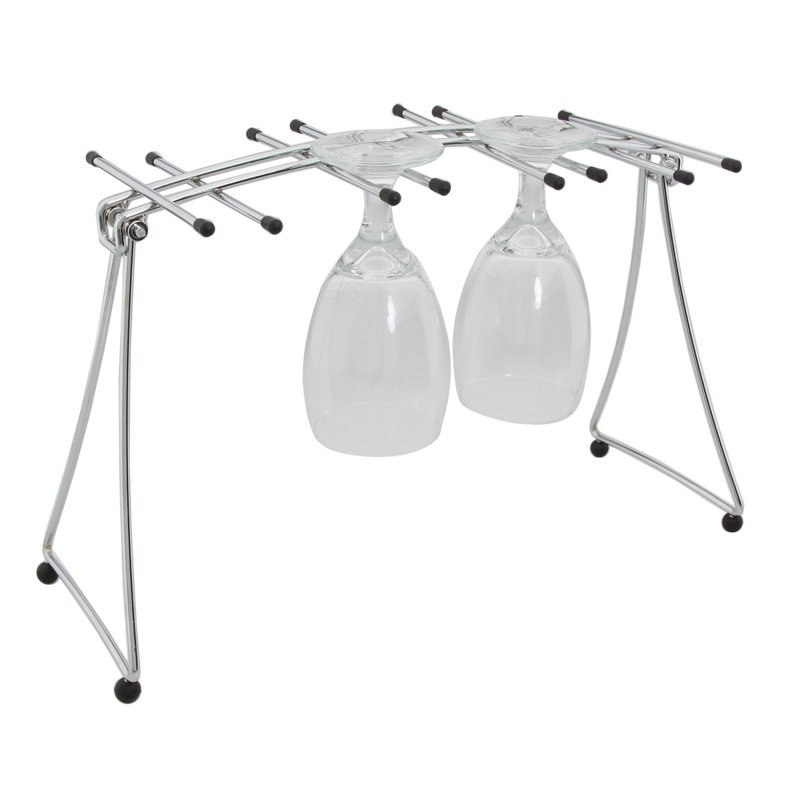 Holbrook Tabletop Wine Glass Rack in Silver