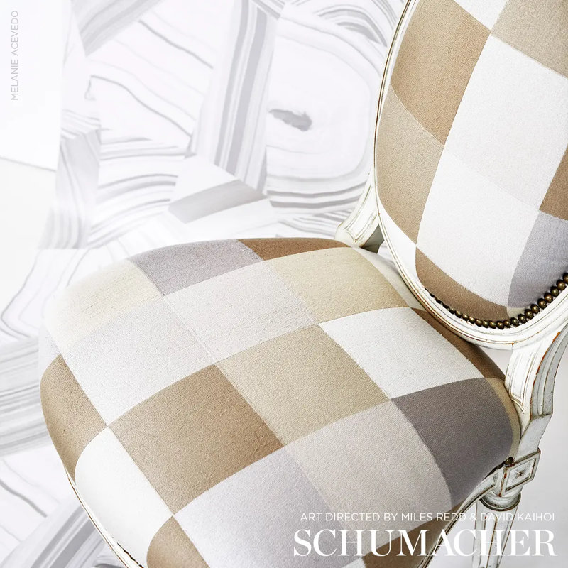 Schumacher x Miles Redd Agate Slice Wallpaper, 30' L x 27" W, Black/White