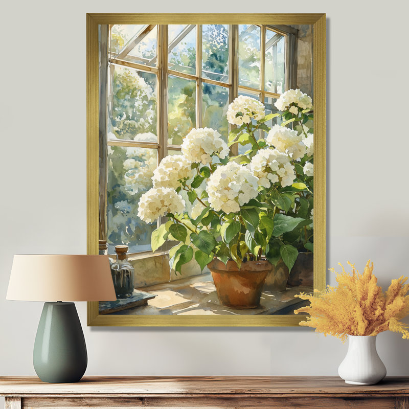 Henrickson - Floral Canvas Art Print, H 20 po x l 12 po, Reproduction encadrée d'une seule photo, Doré