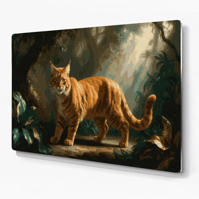 «Big Cats Bay Cat», art mural en métal brun