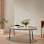Table basse ovale avec rangement ouvert, table basse, table basse moderne (47,2 x 23,62 x 18,89 po)
