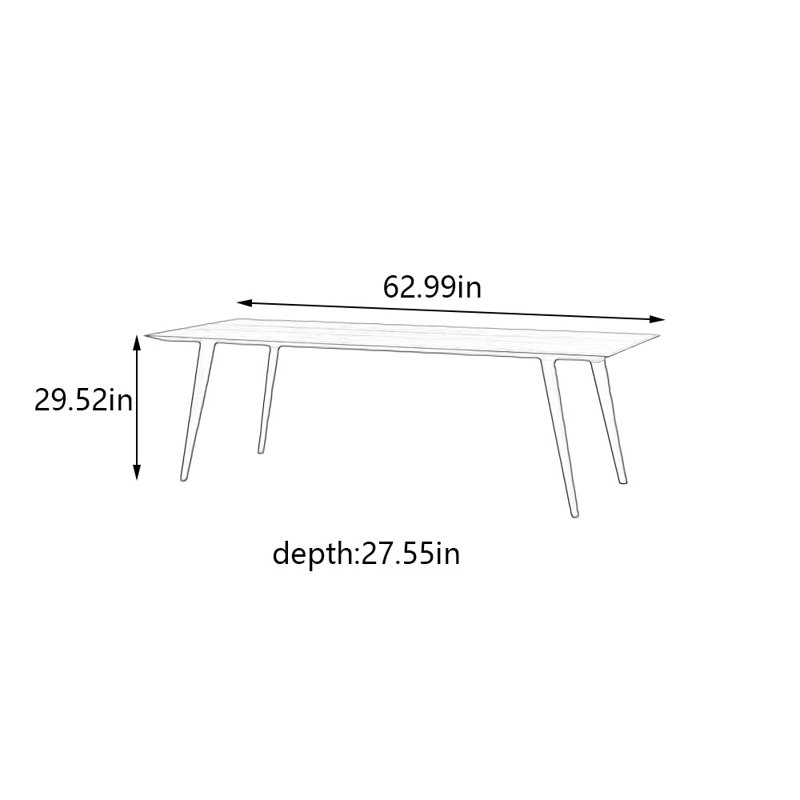 Quintia, H 29,52 po x L 62,99 po x l 27,55 po