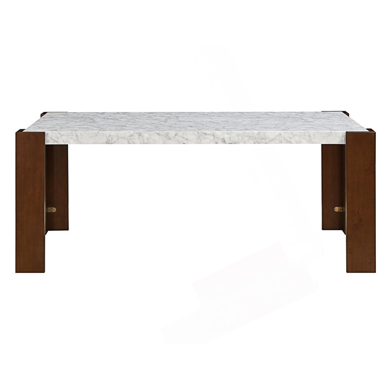 Table de salle à manger avec plateau en pierre d'ingénierie durable