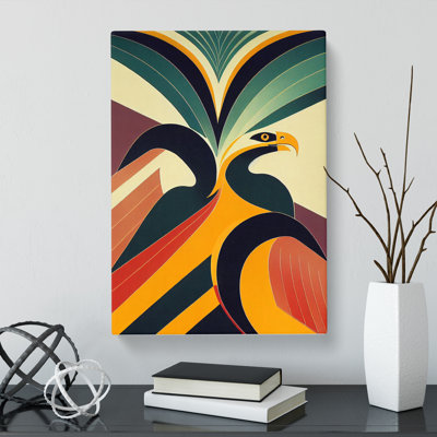 Slaton Eagle Deco Style - Wrapped Canvas