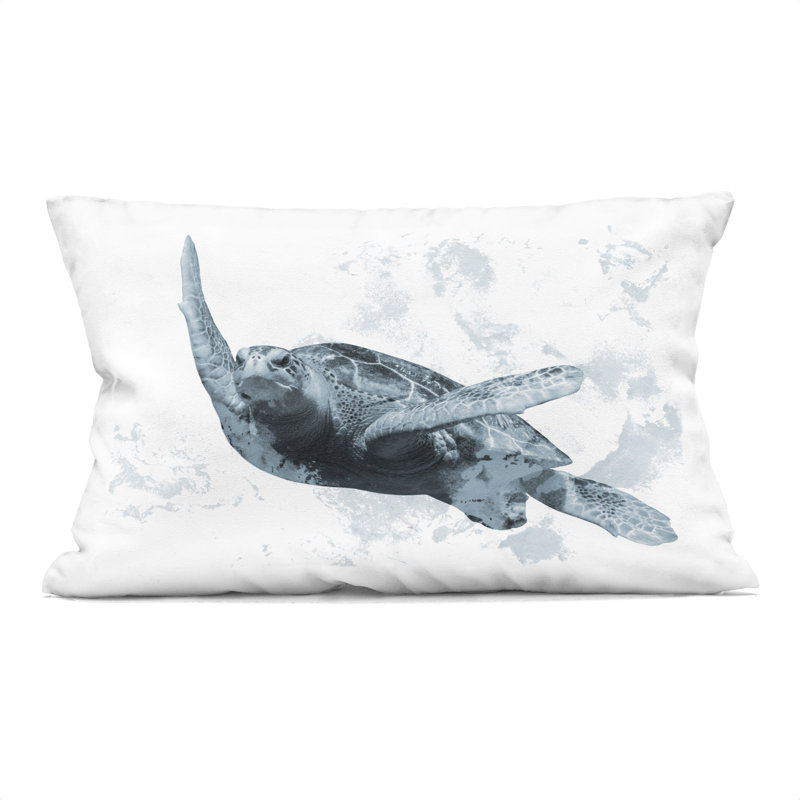 Coussin décoratif à motif de tortue patinée par Marcus Prime, Tortue 1