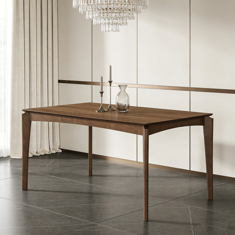 Rectangular Dining Table With Sturdy Wood Legs
