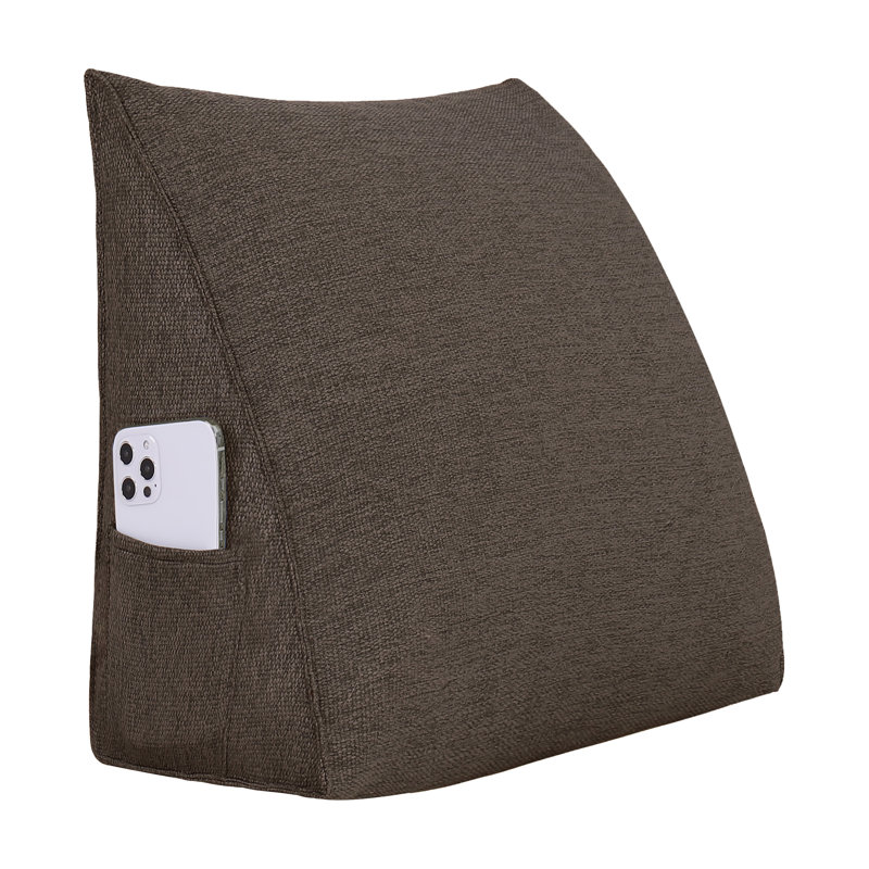 Triangular Backrest Cushion, 50cm x 60cm, Brown