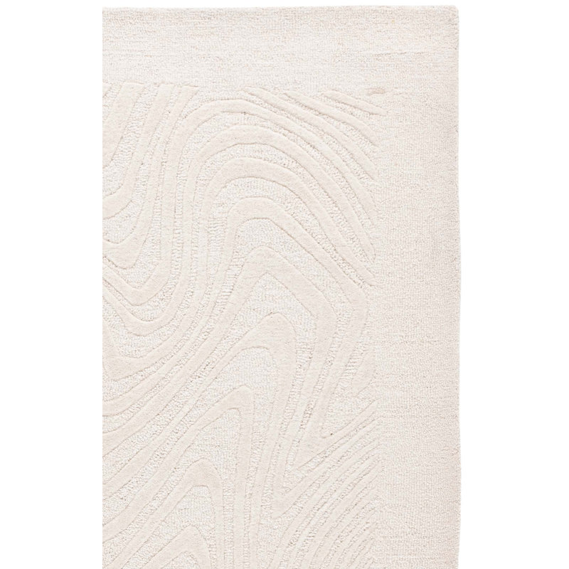 Tapis d'intérieur en laine touffeté à la main Ebony, Rectangulaire 8 pi x 10 pi