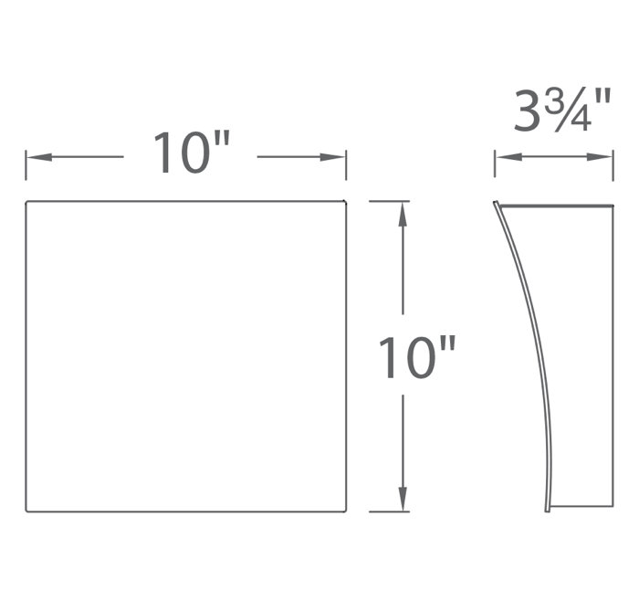 Slide 1 - Light LED Flush Mounted Sconce, 2700K, Aluminum