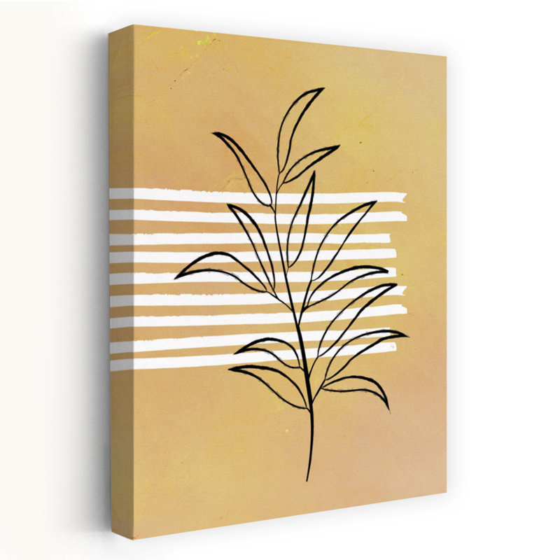 «Minimalist Botanical Study Abstract Contemporary Minimalist Nature Plant», reproduction d'art mural, H 36 po x l 24 po