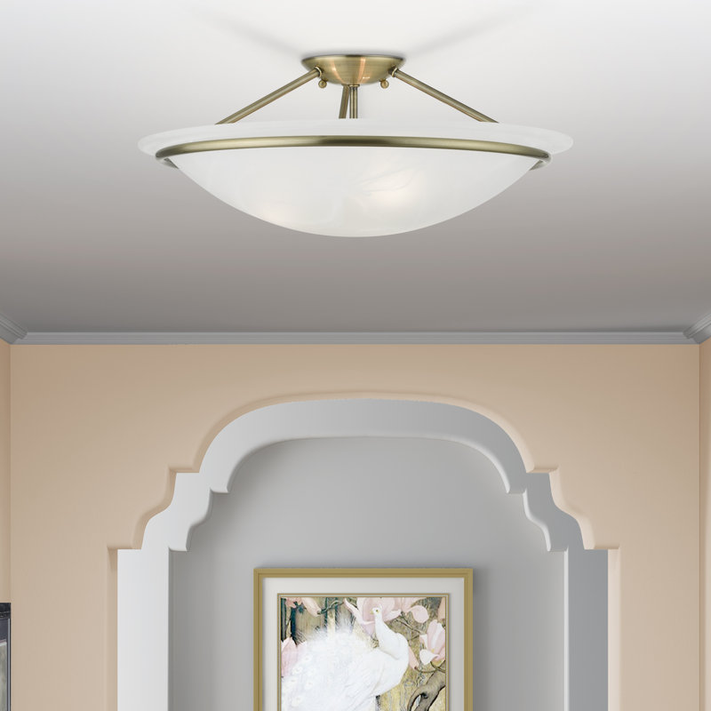 Tête de lanterne câblée 1 lumière Arelene, H 23,5 po x l 12,5 po x P 12,5 po, Laiton antique