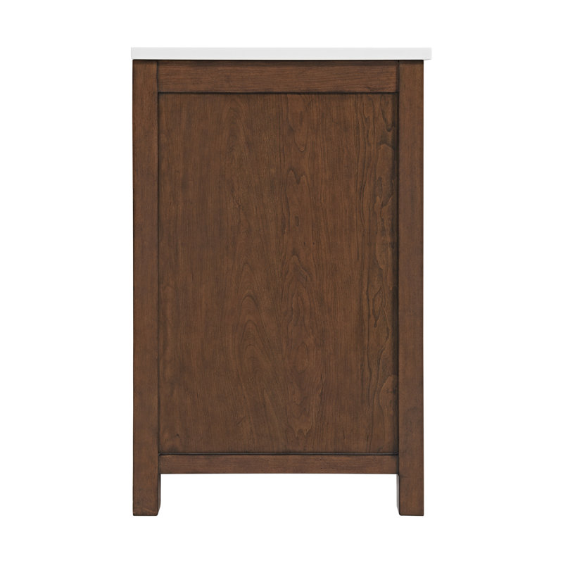 Through Lines 60" Double Bathroom Vanity, Brown