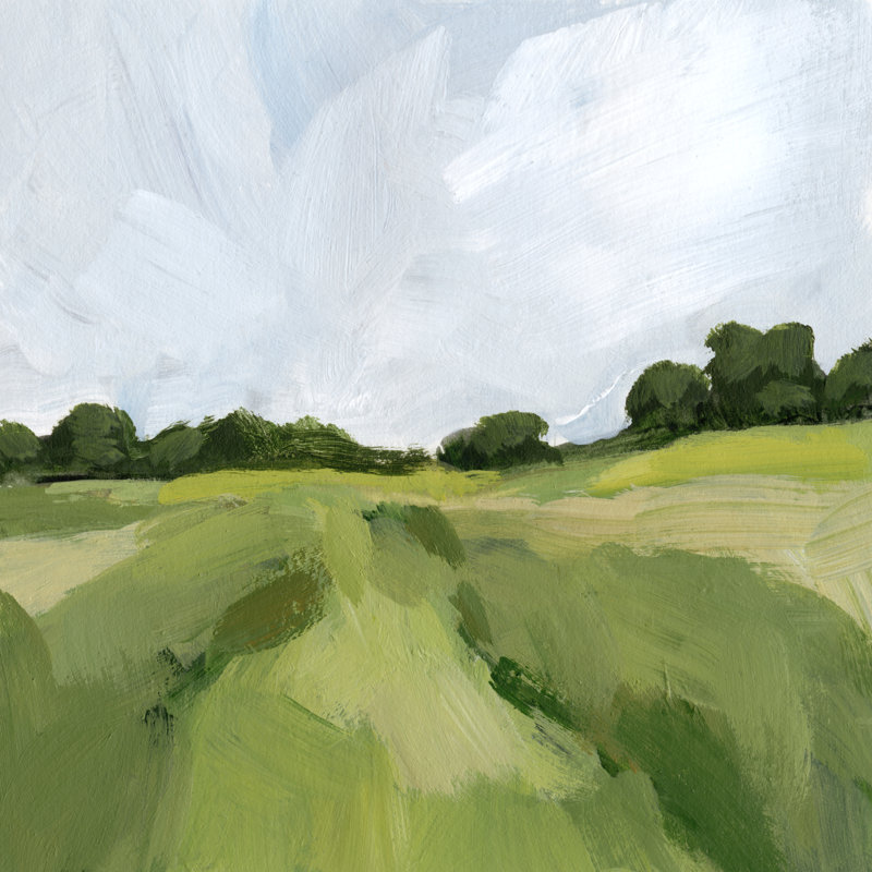 Field Path II by Victoria Barnes - Wrapped Canvas Painting, 122cm H x 122cm W