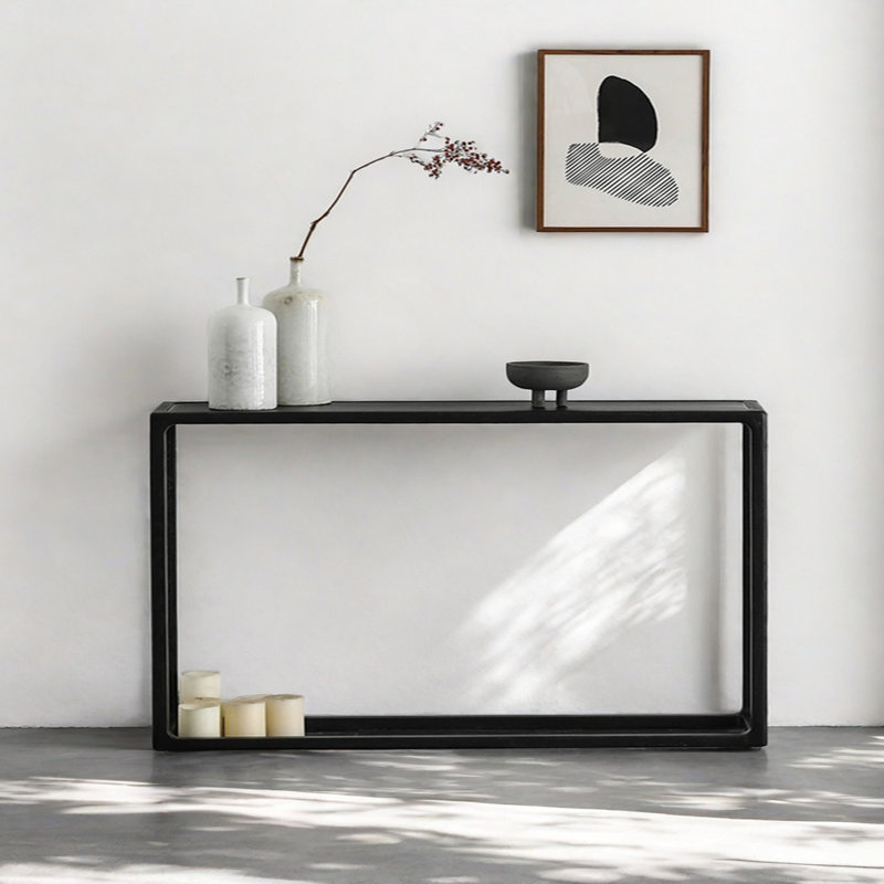 Minimalist Solid Wood Console Table, 31.5" H x 59.06" W x 11.81" D