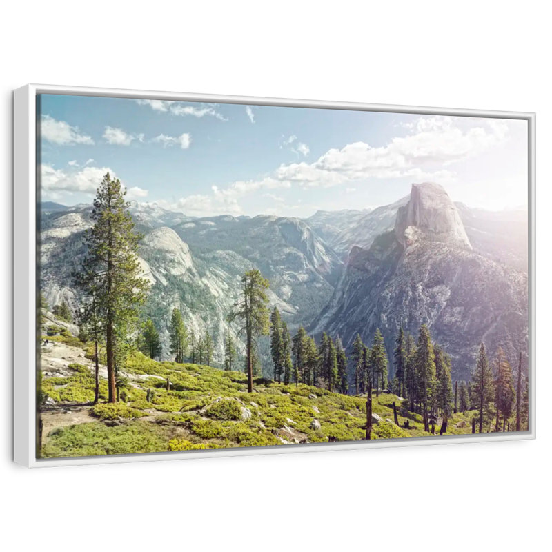 Demi-dôme Yosemite, Cadre flottant blanc, 31 po x 21 po