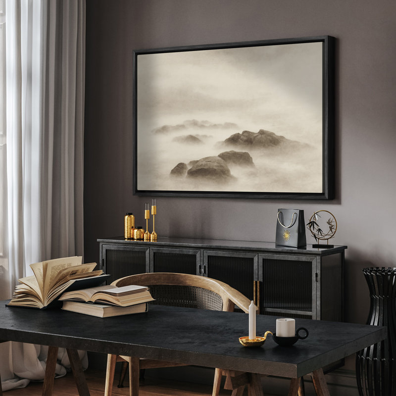 Art mural encadré, rétro, antique, classique pour chambre à coucher , H 24 po x l 16 po, Noir, noir, noir, noir