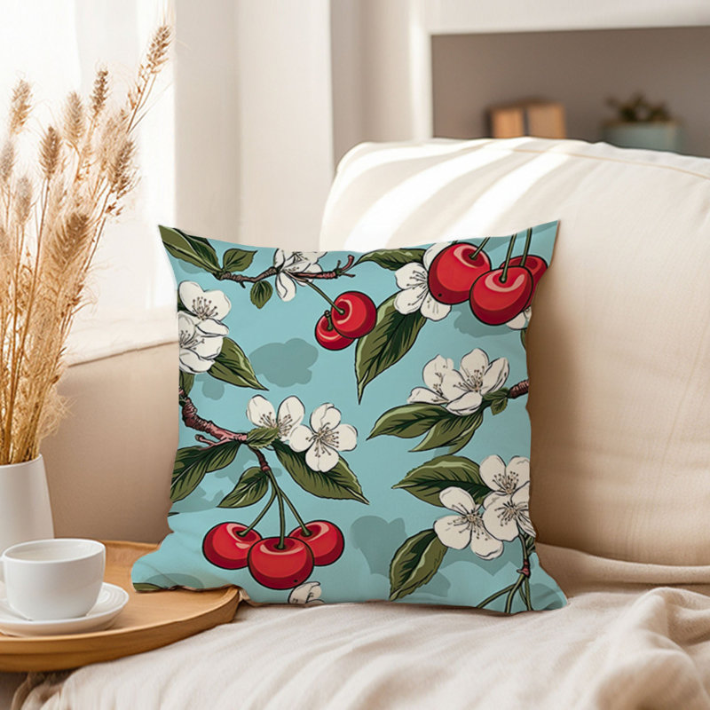 Food and Kitchen Cherry Dreams I Modern, 16"H x 16"W