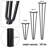 Solid Hairpin Table Legs 18 Inch, Metal Table Legs Heavy Duty 3-Rods 1/2'' Diameter, 880lbs Load Capacity, Set of 4 DIY Projects for Coffee Tables, Desk, Dining Tables, Bench-275021224