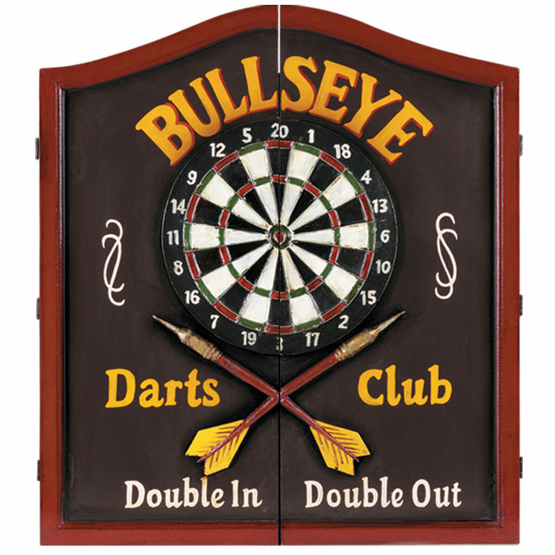 Bouvet Hand-Carved Dartboard Cabinet