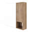 Armoire de salle de bain avec miroir, 1 armoire à miroir et 1 armoire de rangement sans porte