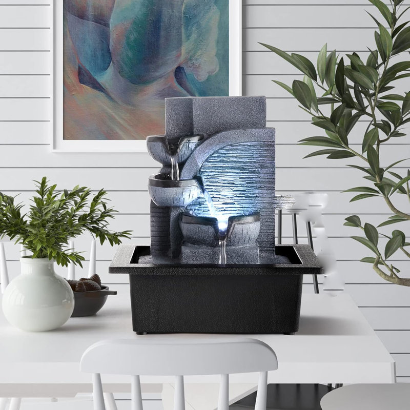 Fontaine de bureau avec cascade